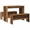 VidaXL Dining Table and Benches Set 3 Pcs Engineered Wood, Dining Table Set, Dining Table with Benches, 855538