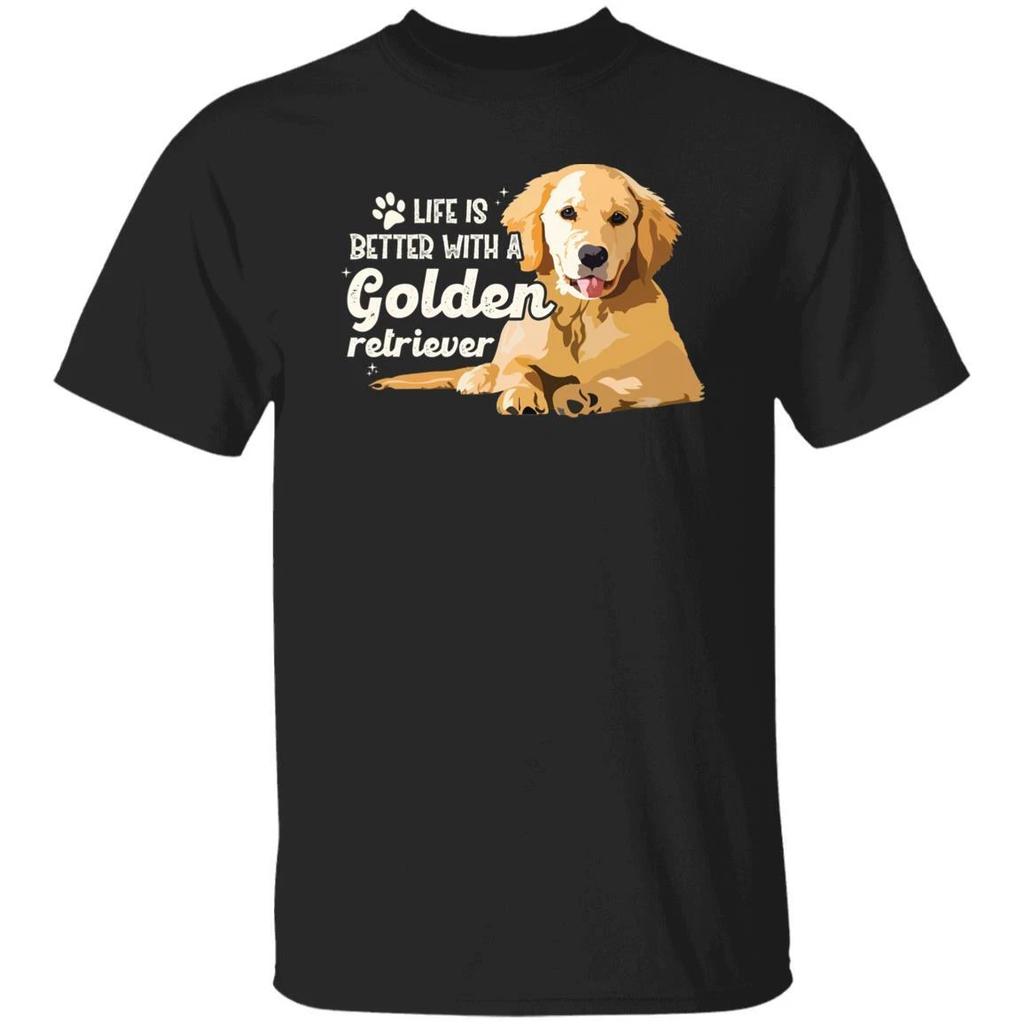 Life Is Better with a Golden Retriever T-Shirt Gift Retriever Dog Mom Unisex Tee