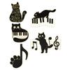 5-teiliges Set schwarze Katzen-Emaille-Broschen Kreative Rucksack-Modepins