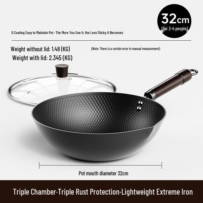 Yingtang 32cm Traditional Wrought Iron Wok