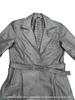Cappotto Trench Grigio da Donna Fatto a Mano Pelle Vera Agnello Lungo Elegante da Festa
