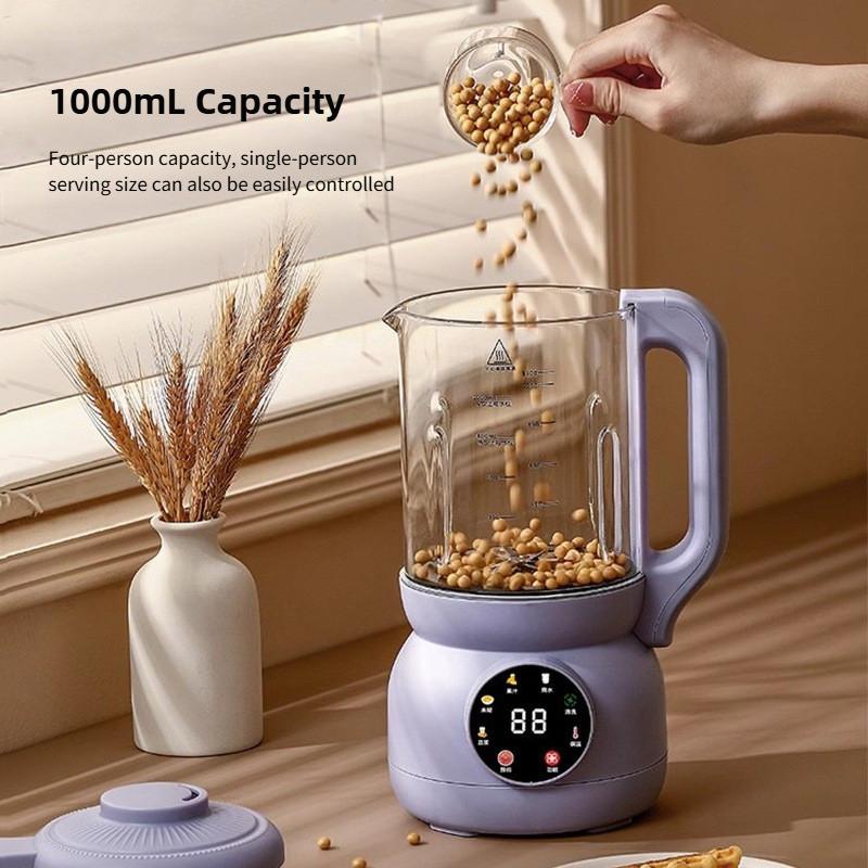 1000ML Electric Soybean Milk Machine Household Intelligent Silent Multi-function Cooking Machine Large Capacity Blender