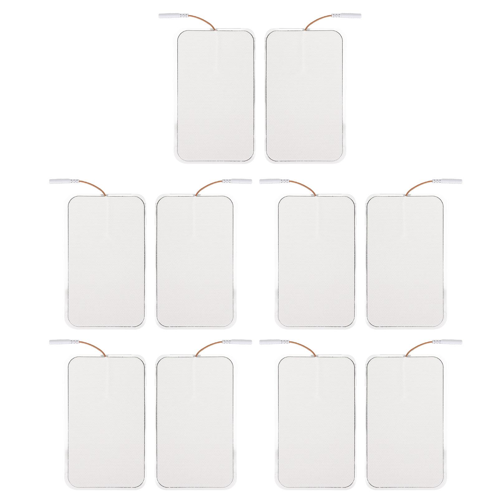 Wosawe Outdoor Sports 10Pcs Tens Unit Replacement Pads Rectangular Reusable Electrode Patches For Electrotherapy Muscle Stimulator Aperture