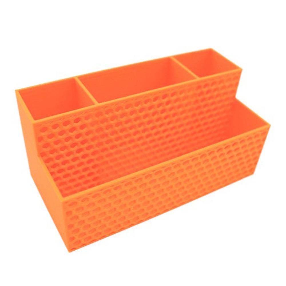 3D Printed Pen Holder Hollowed-out 4 Grid Stationery Organizer Multi-Purpose Creative Makeup Brush Storage Bucket