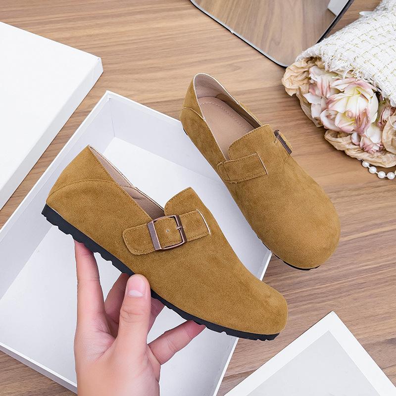 Flache einpedalige Damenschuhe für Sommer und Herbst, neue Doudou-Schuhe, Schwangere tragen zwei hässlich-süße