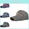 Unisex Retro Baseball Cap Washed Denim Cap Adjustable Casual Embroidered Letter Hat