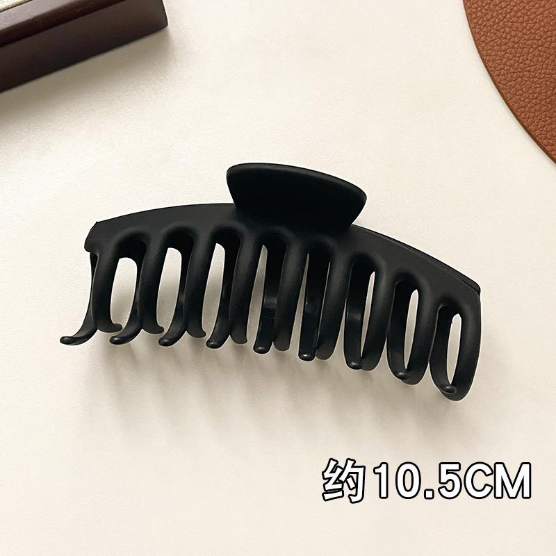 Massive schwarze matte große Haarklammern aus Acryl, Haarnadeln, Hai-Clip, Haarspange, Krabben-Haarspangen, Kopfbedeckung für Frauen, Haar-Accessoires