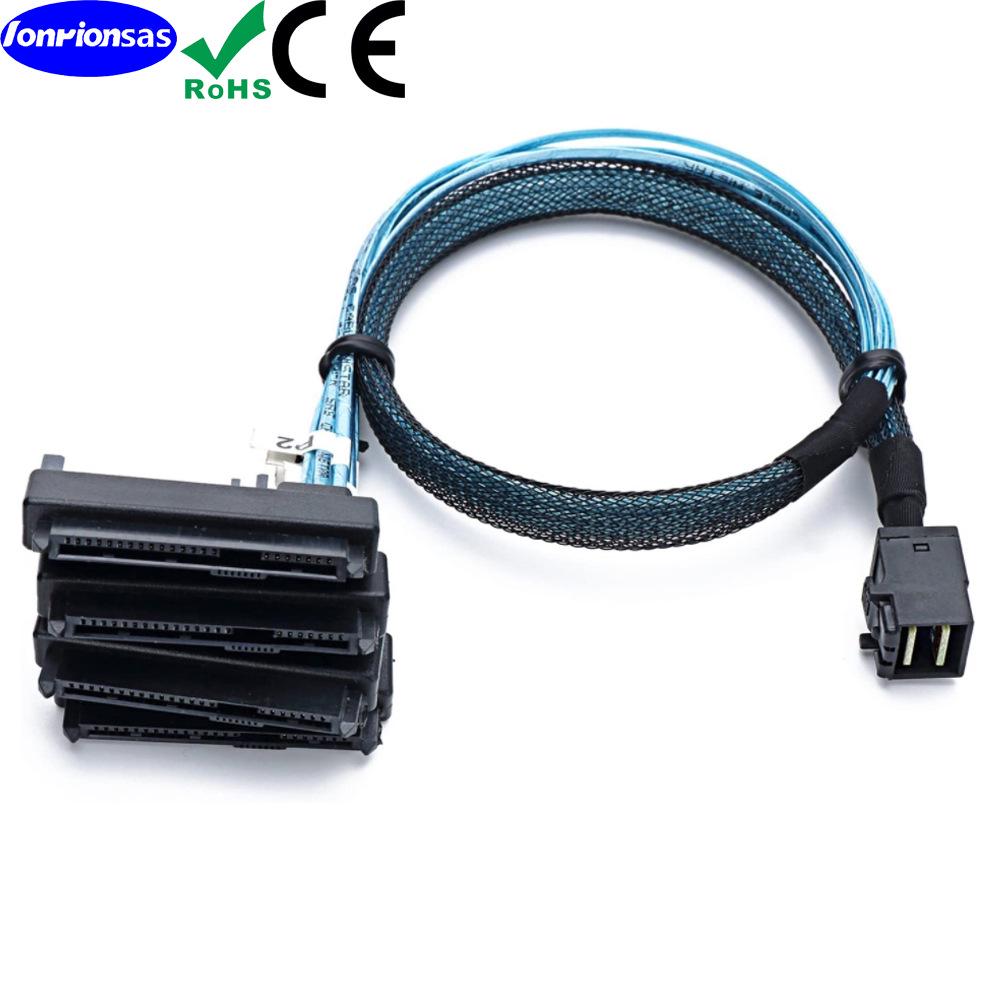 High-Speed MiniSAS HD SFF-8643 to 29-pin 8482 Server Network Cable