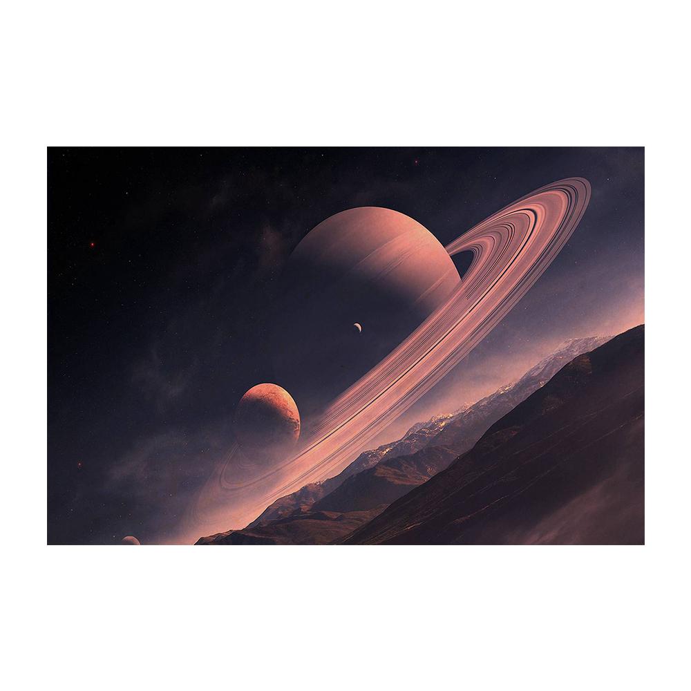 Planet Solar System Photo Canvas Print Space Wall Art Poster Beautiful Stunning Universe Picture for Cafe Living Room Home Decor