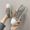 Large Size Women's Shoes New Elastic Round Head Canvas Shoes Women Casual Flat Single Shoes