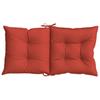 Low Back Chair Cushions 4 Pcs. Melange Red 100 X 50 X 7 Cm Fabric