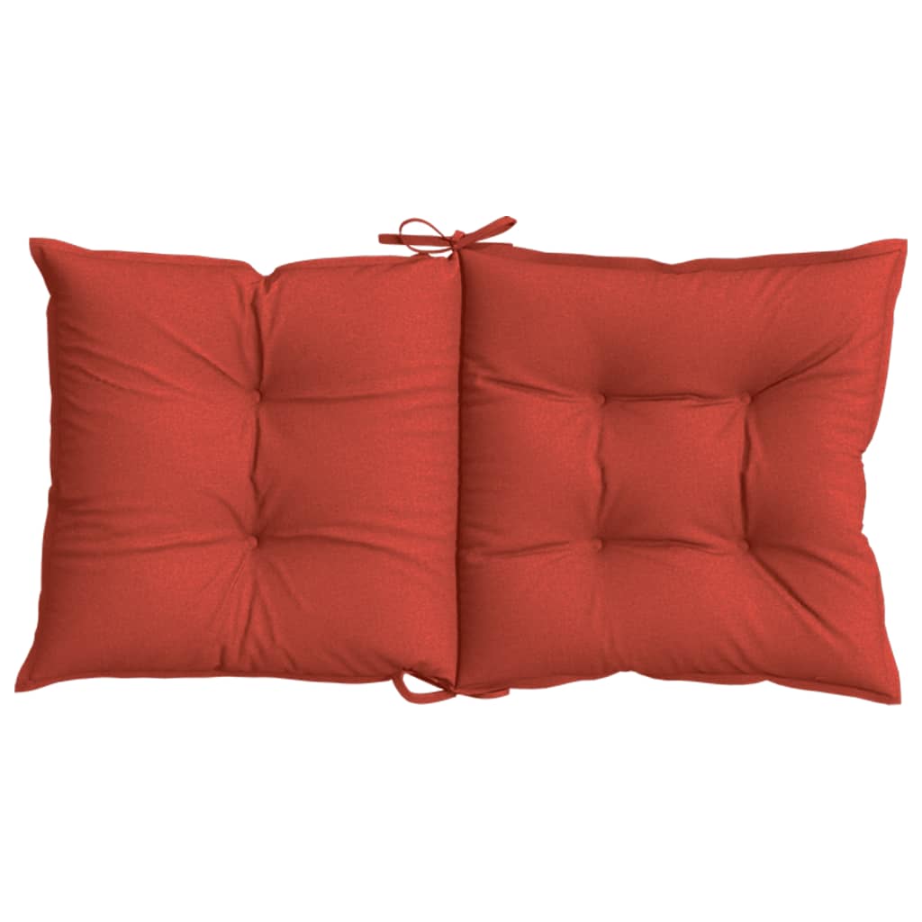 Low Back Chair Cushions 4 Pcs. Melange Red 100 X 50 X 7 Cm Fabric