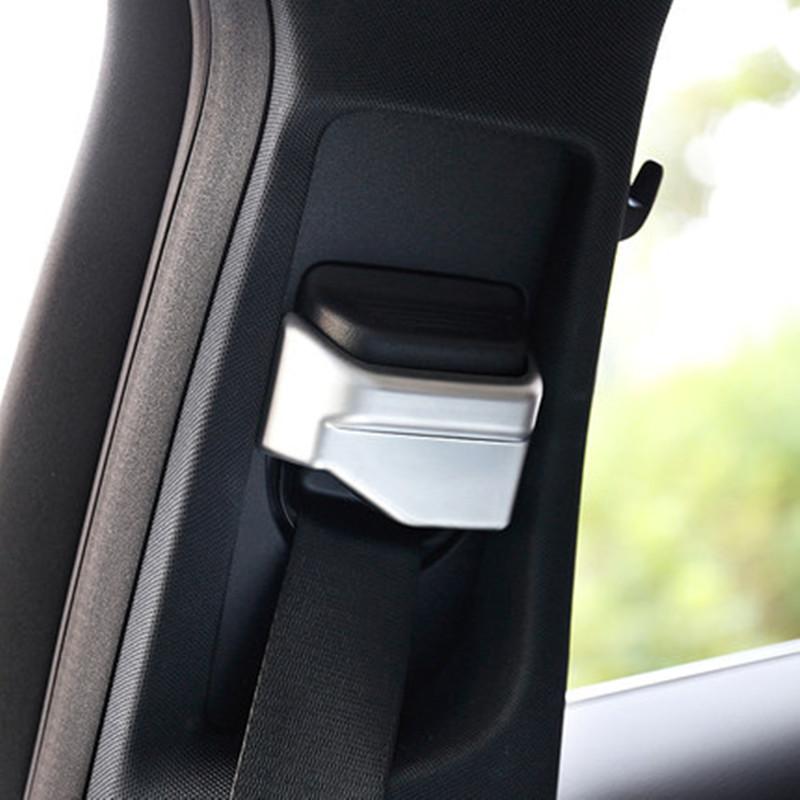 

Car Styling Safety Belt Cover Trim Sequins 2Pcs For Mercedes Benz C Class W205/E Class W213/GLC X253 Chrome ABS