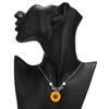 New Pearl Sunflower Necklace Fashionable Sunflower Pendant For Ladies Retro Fashion Tassel Sweater Necklace Jewelry
