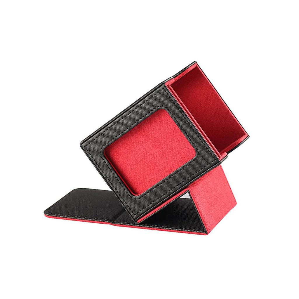 CRAFT CROWN Push Window Deck Leather Deck approximately cards Case/PU Box/With Window/Holds 80-100 (Green)