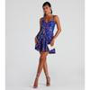 Women Sequined Loose V Neck Sleeveless Strap Cocktail Party Dress