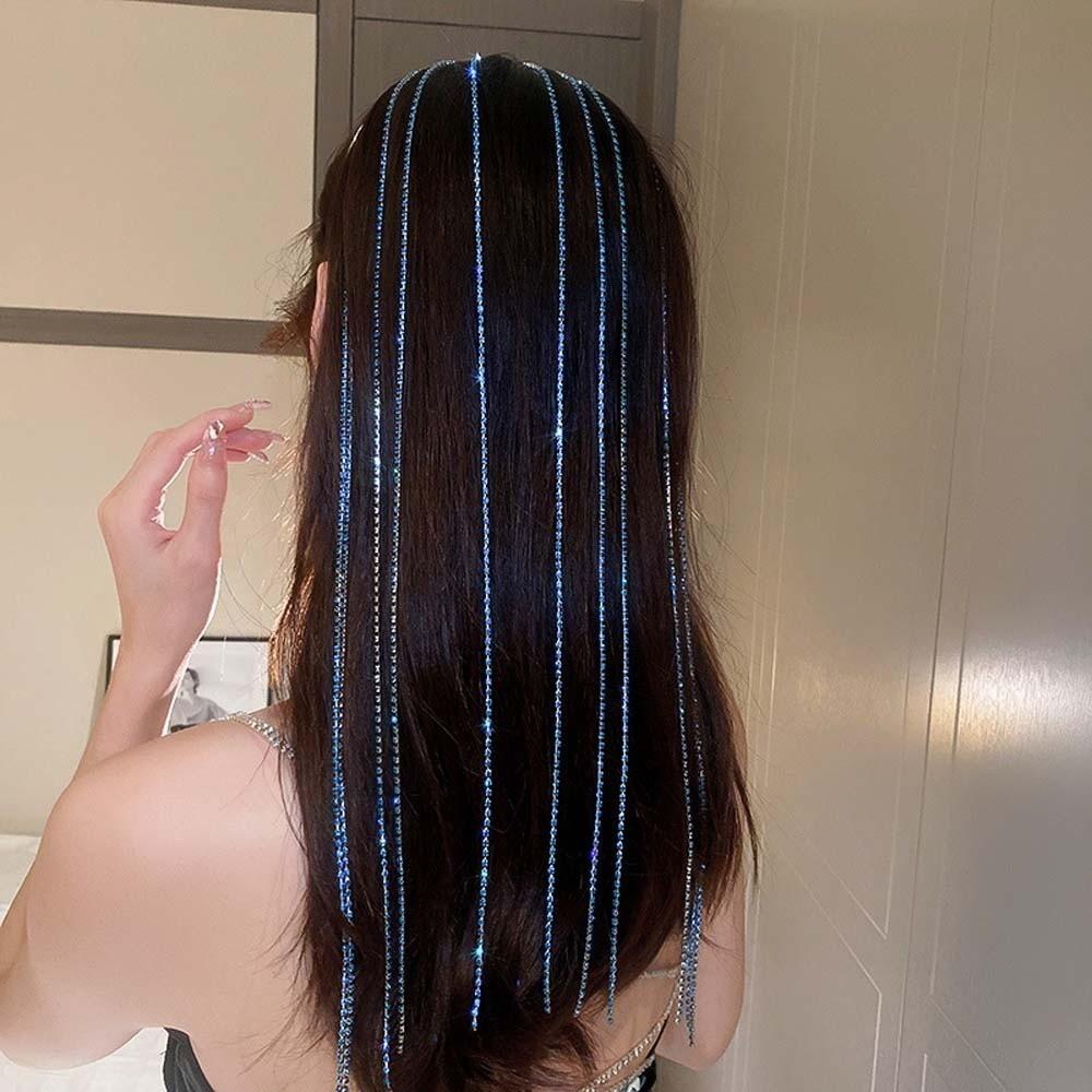 Shiny Rhinestone Tassel Headband Sweet Hairband Fashion Women Hair Hoop Party