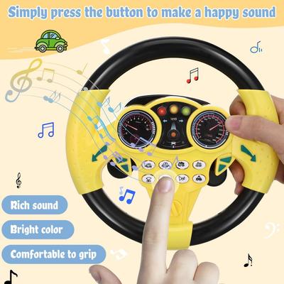 1PC Steering Wheel Party Favor with Horn, Interactive Buttons & Phone Holder for Theme Parties, Games & Photo Booth Prop