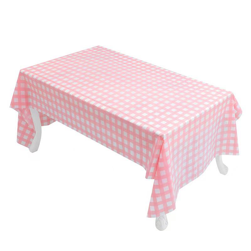 Festive Checkered Disposable Tablecloth for Christmas & Valentine's Day Parties