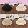 Paper Straw Beach Hat With Wide Brim And Adjustable Fit For Summer Vacation Sun Protection