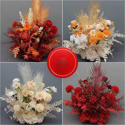 Large Silk Flower Table Runner for Wedding Decorations - Eucalyptus Floral Arrangement
