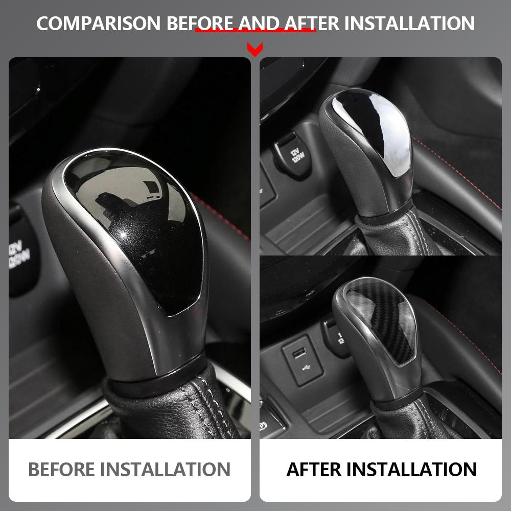 Car Gear Shift Knob Trim Sticker for Nissan X-trail T32 Rogue Qashqai J11 Murano AT 2014 - 2020 ABS Handball Cover Accessories