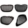 1/2PCS Front Honeycomb Grill Mesh Badgeless Grille for Seat Leon MK2 1P 2006-2009 Models Front Bumper Grill Intake Cover Parts A