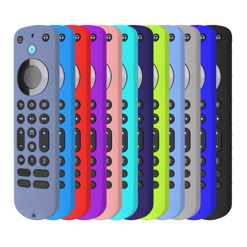 Silicone-Case Compatible for Alexa Voice Remote Controller Shockproof-360° Protective Soft Cover Skin Non-slip Dustproof