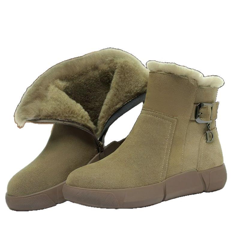 Snow Style Winter Fur Short Boots: Thick, Non-Slip, Warm, Lightweight.