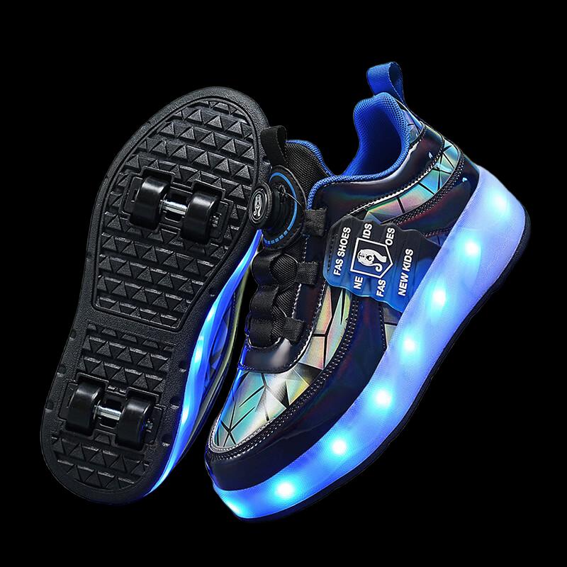 Bozong LED Light-Up USB Charging Roller Skate Shoes