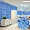 Self-Adhesive Waterproof Mosaic Tile Stickers Wallpaper Kitchen Backsplash Bathroom Cabinets Oil-Proof Renovation Film