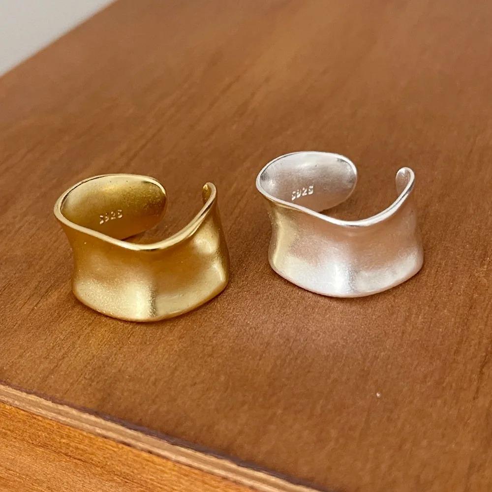 2025 Trend Rings Fashion For Women Simple Finger Open Vintage Wide Flat Ring Allergy For Party Birthday Gift Accessories