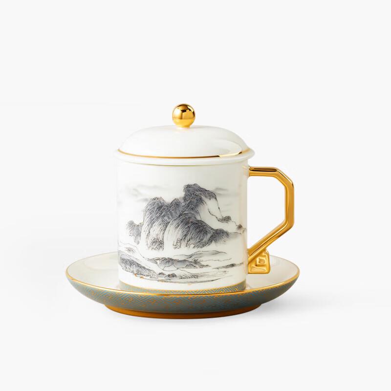 Auratic Mister Porcelain A Thousand Li of Rivers and Mountains Teacup