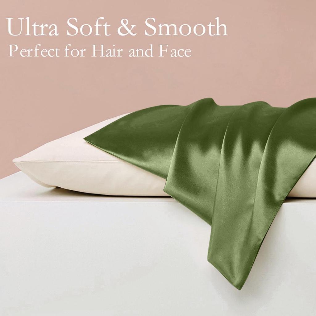 Silk Pillowcase For Hair And Skin With Zipper, Soft, Breathable, Smooth And Cool Pillowcase For Sleeping