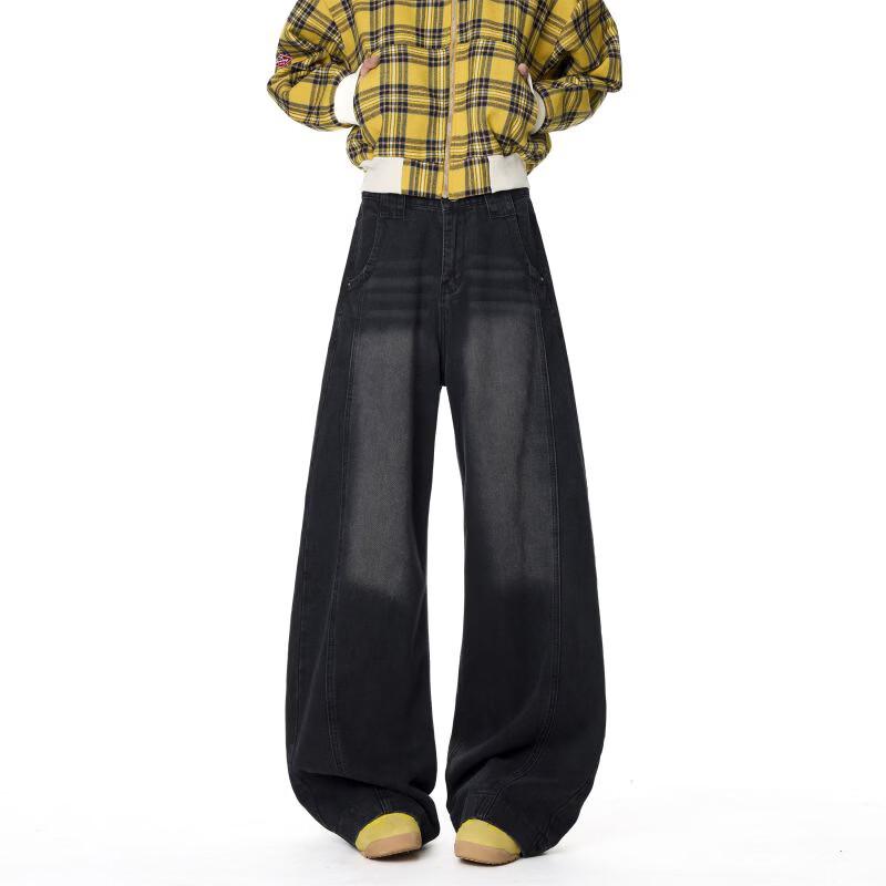 JEEP SPIRIT Men's Retro Loose Fit Straight Jeans