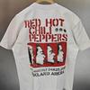 Men's Vintage Distressed Red Hot Chili Peppers Abstract Pattern T-Shirt