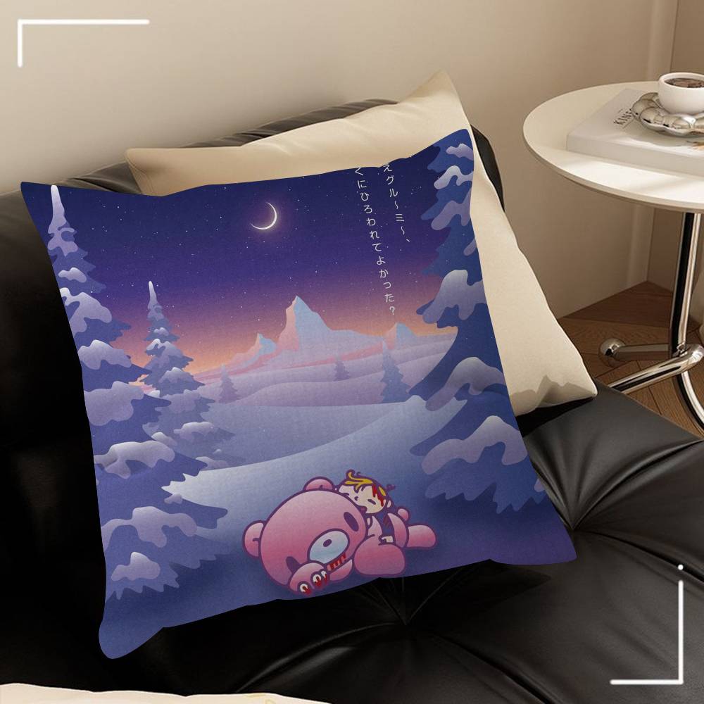 Cartoon GGloomy Bear Cushion Cover Inches Farmhouse Decor Home Throw Pillow Covers For Couch Decorations
