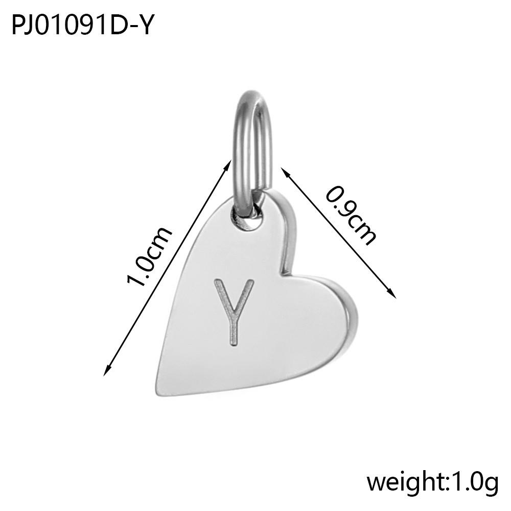 CARLIDANA 3PCS Best-Selling Silver Color Letter Alphabet Heart-Shaped Pendant Charm Necklace Earrings DIY Accessories Jewelry