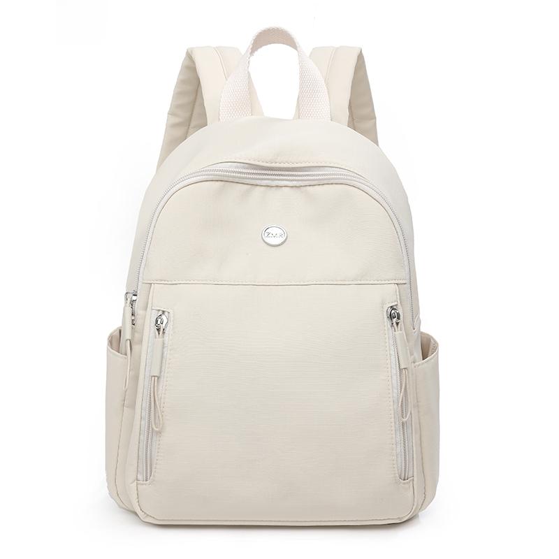 

Fashi Women s Waterproof Nyl Backpack Large Capacity Travel Bag Lightweight Casual Daypack for Work College Outdoor Hiking білий