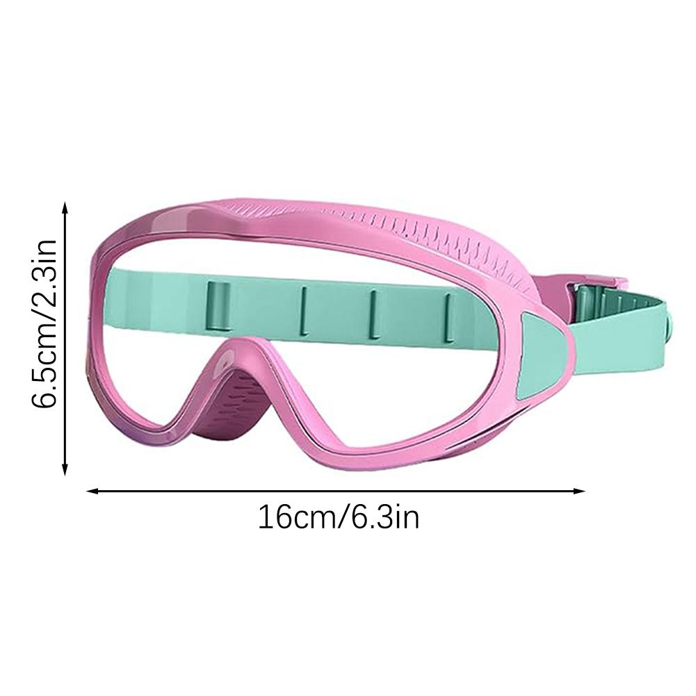 Children Swim Goggles UV Resistant Anti-Fog Transparent Large Frame Swim Glasses Diving Water Eyewears For Water Sport Training