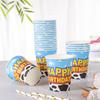 30pcs Disney Toy Story Cow Pattern Plaid Birthday Party Tableware, Disposable Paper Plates and Cups Party Supplies