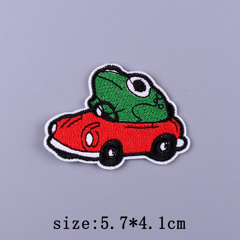 Cartoon Patch Cute Animal Patches For Clothes Striped Badges Embroidered For Clothing Hedgehog Patch Iron On Patches On Clothes
