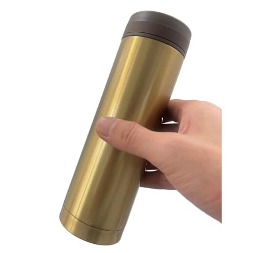 Marutatsu Mug Bottle, Stainless Steel Water Bottle, Vacuum Insulated, Direct Drinking Lid, Gift Packaging, Gold, 310ml, 35392