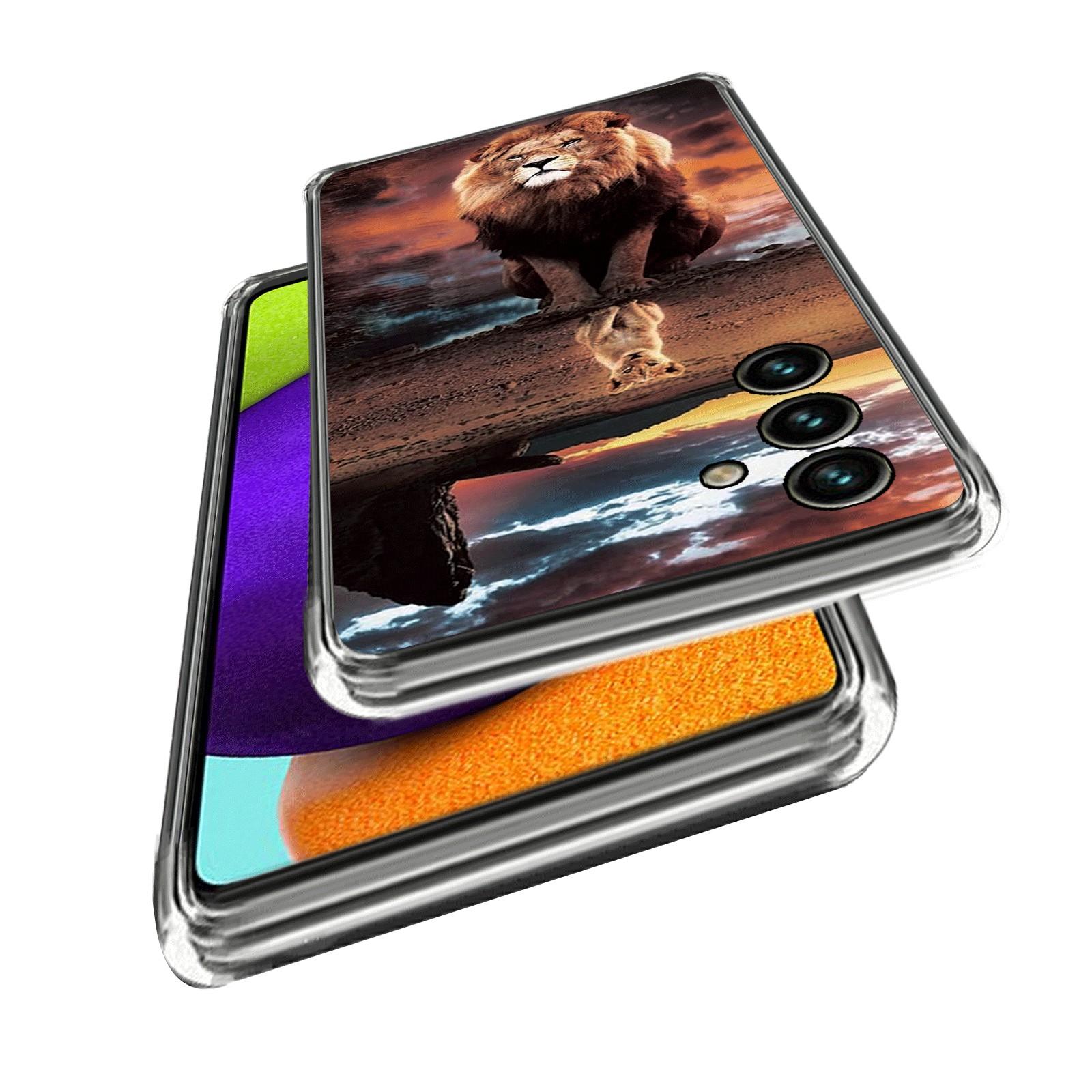 

For Samsung Galaxy A35 5G Pattern Phone Case Soft TPU Anti-Bump Cover Lion