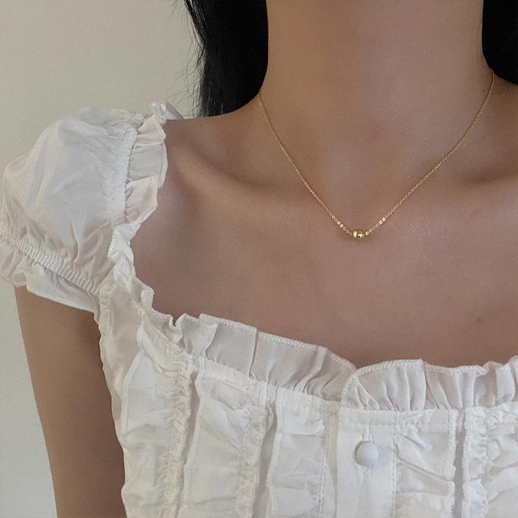 Freshwater pearl series necklace French retro versatile elegant personalized neck chain collarbone chain