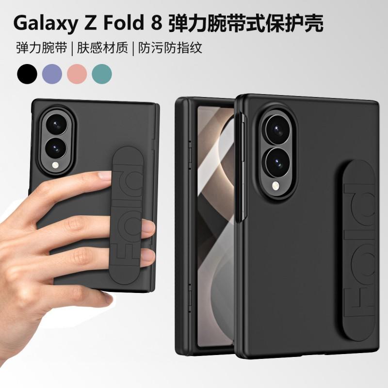 Custodia per Telefono con Cinturino da Polso a Cerniera Flessibile per Galaxy Z Fold8 Fold7 Fold6 Fold5 con Copertura Posteriore Magnetica in PC