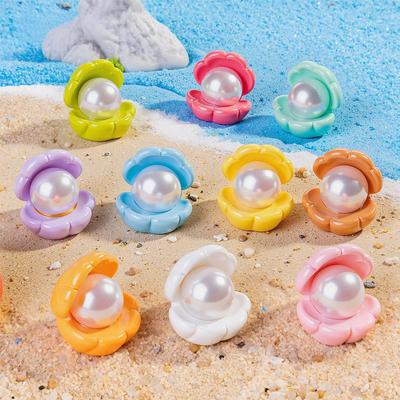 10/20pcs Cute Mini Colorful Shell Sea Ocean Beach Miniature Animal Pearls Figures for DIY Fairy Garden
