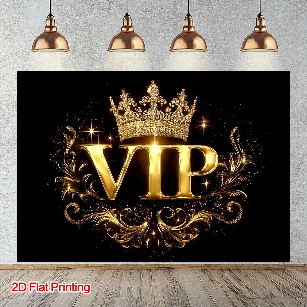 2D flat, 1 luxurious royal gold VIP photography background with elegant gold pattern - polyester fiber photo background,