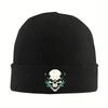 Skull Embroidery Logo Beanie Hats Casual Caps Adult Unisex Kpop Skullies Beanies Autumn Graphic Elastic Beanie Hat