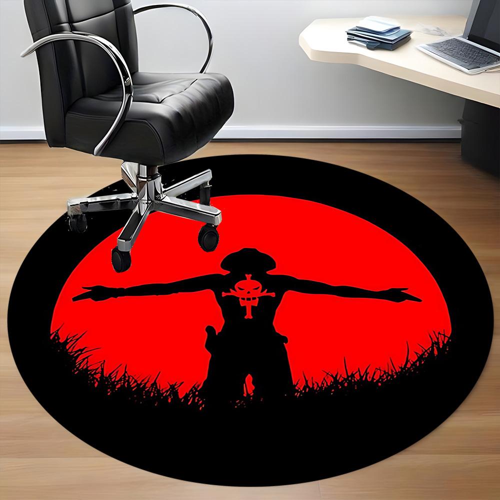 One Piece Portgas·D· Ace Office Round Area Rug, Under Office Chairs Bedroom Living Room Home Decor a0908138